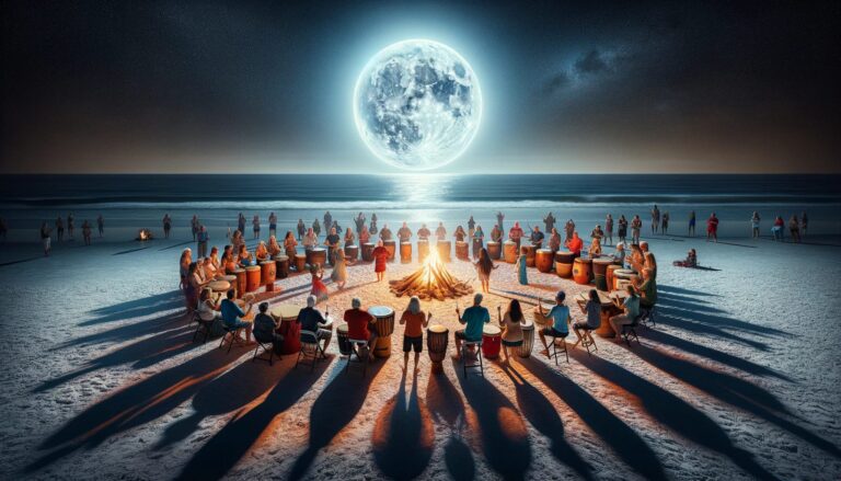 Moonlit Magic: An Unforgettable Full Moon Drumming Circle in Indialantic, FL